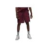 Jordan Collaboration Series Casual Geometric Print Straight Shorts Unisex Bottoms Burgundy DV6468-645