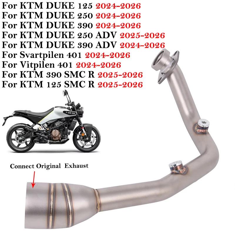 KTM DUKE/ADV/SMC R Exhaust System Stainless Steel Front & Mid Pipe