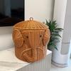 Cute Elephant Rattan-Look Storage Basket – Ideal for Toys, Clothes, and More