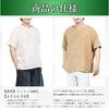 James Square Shijira Weave Short Solid Fun Cut and Dry Suitable for Men In Their Japanese Wide Relaxed Henley Long Slit Size L JS027BR-L T-Shirt,
