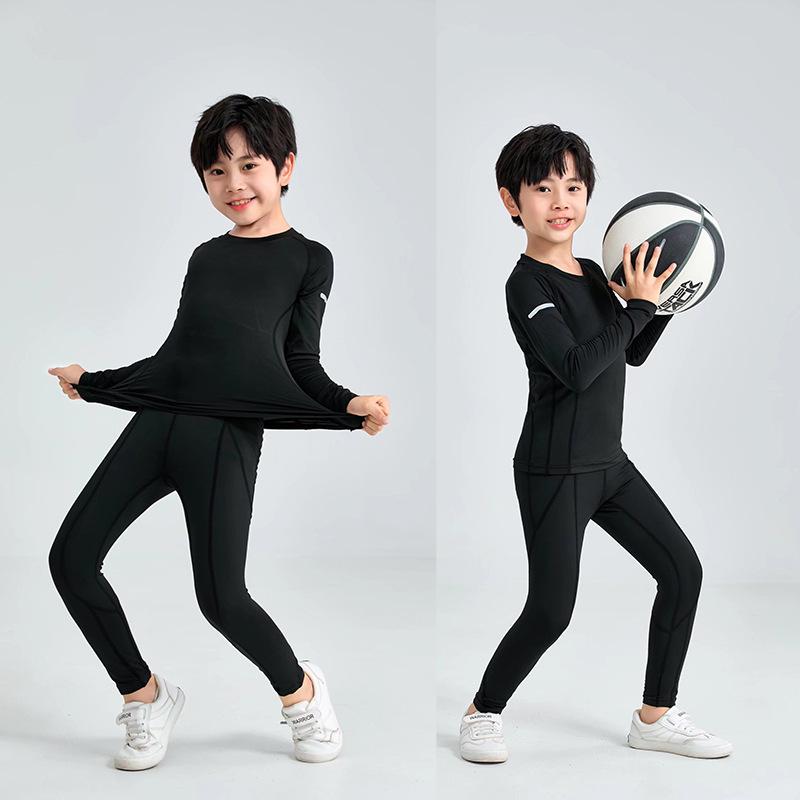 Summer Kids' Quick-Dry Sports Suit - Lightweight, Breathable Top & Pants for Basketball, Football & Running.