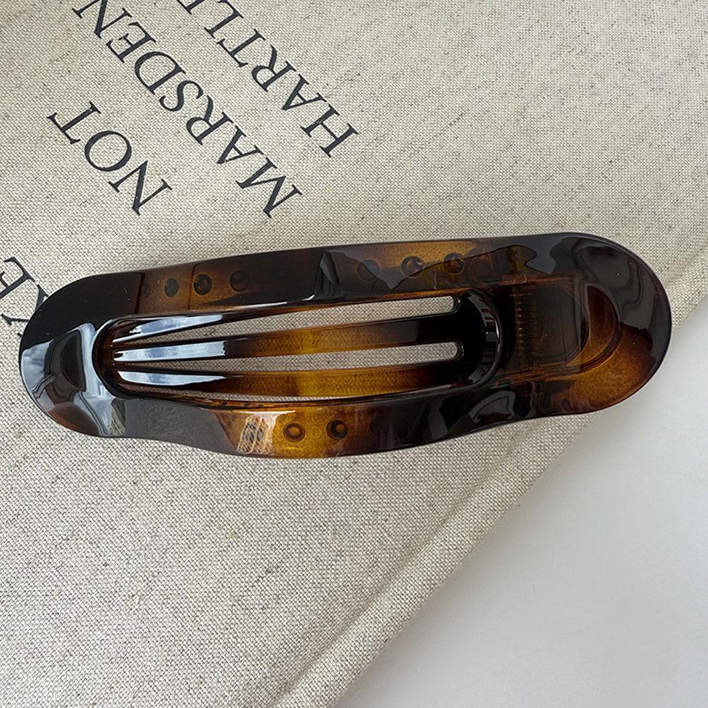 Korean Acetic Acid Long Hair Clip Leopard Duckbill Clip Spoon Clip Spring Clip Womens Fashion Hair Accessories Headpiece