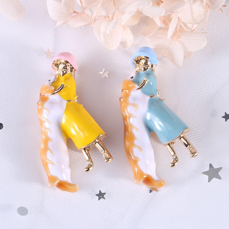 Simple And Cute Brooch, Alloy Enamel Dripping Brooch, Fashion Clothing Accessories Brooch
