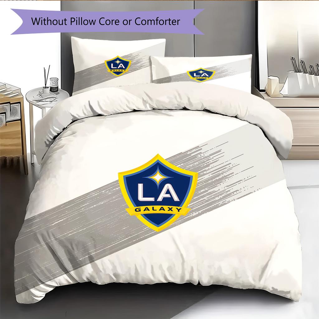 LA Galaxy Pattern Bedding Quilt Set  Home Decoration  Gift (1 * duvet cover + 2 * pillowcase  without core)