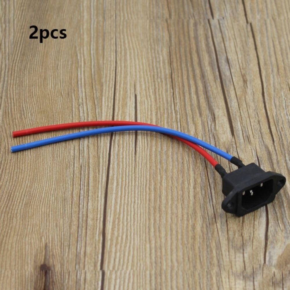 1/2/5PCS Black Scooter Copper Core Cable Plug Socket Plastic E-bike Charging Wire Connector