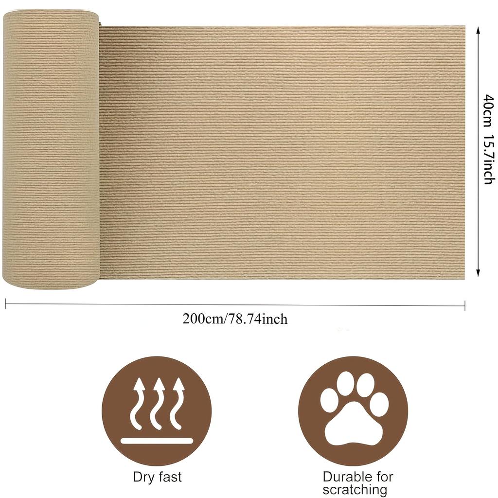 Furniture Protector for Cats That Can Be Trimmed Featuring a Self-Adhesive Scratching Mat To Safeguard Couches Doors, And Cat Tree Shelves from Claws