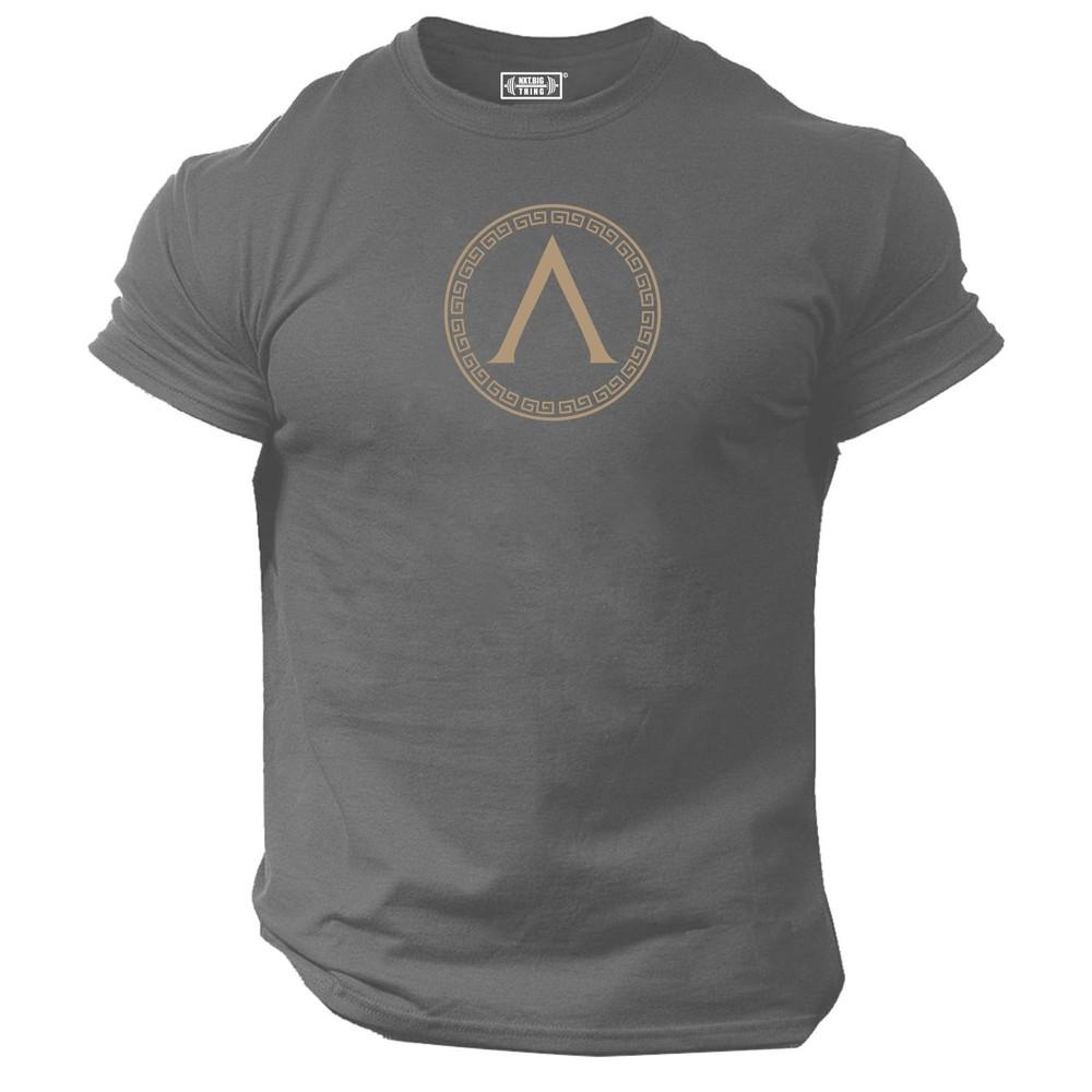 Spartan Shield T Shirt Gym Clothing Bodybuilding Training Workout Mma Boxing Top