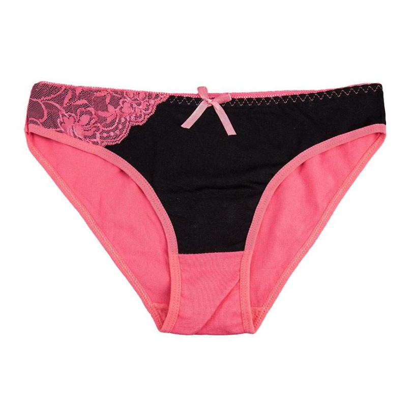 Frauen Unterwäsche Baumwolle Sexy Höschen Slip Solide Nette Spitze Mädchen Dessous Dessous 6 Teile/los