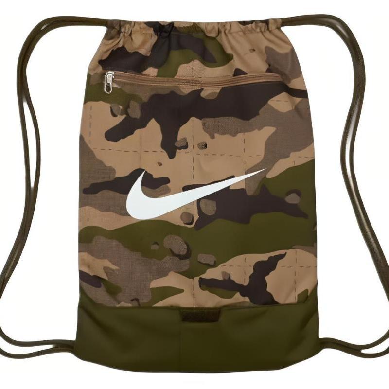 Nike Polyester Backpack Regular Unisex Khaki & Green & White Casual