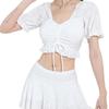 Women’s Sexy Slim Gathered Swimsuit with Split Skirt - 2025 Hot Spring Fashion