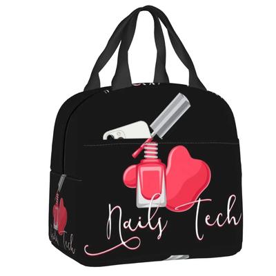 Modische Nagellack Isolierte Lunchtaschen für Arbeit Schule Fingernagel Maniküre Tech Wiederverwendbare Kühltasche Thermische Bento-Box Frauen