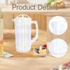 Pitcher Water Jug with Lid Multifunctional 2000ml Ice Tea Kettle Carafe for Lemonade Cold Drink