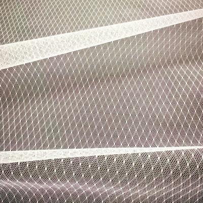 Black & White Transparent Diamond Lace Soft Mesh Fabric for Sexy Base Layer Clothing