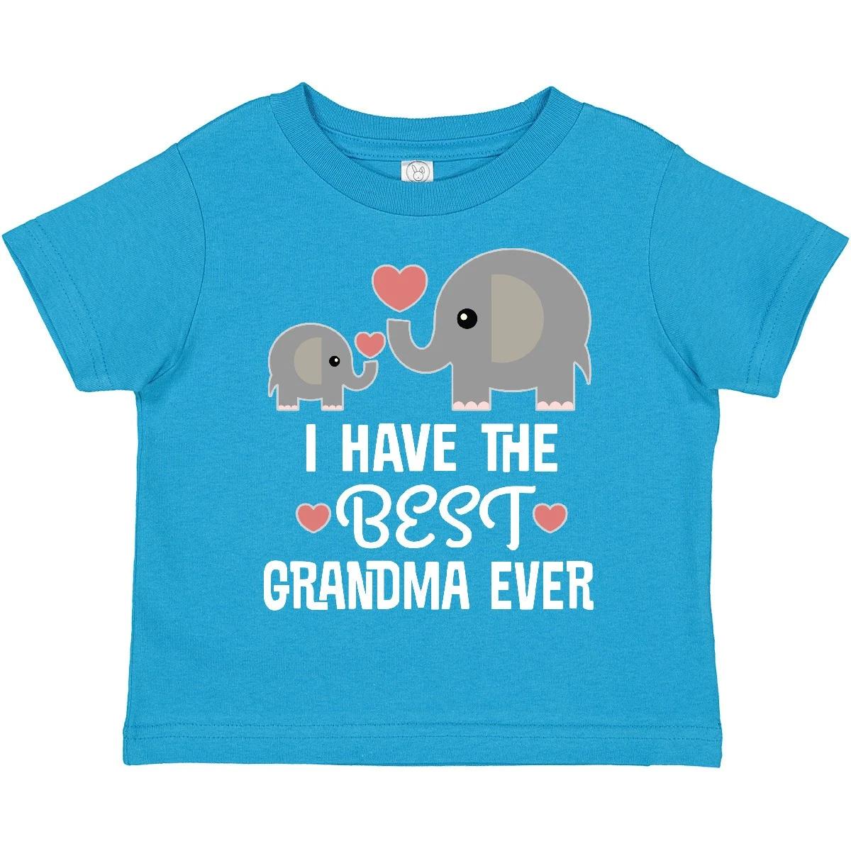 Inktastic Grandchild Best Grandma Ever Toddler T-Shirt Grandson Elephant Cute 140