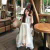 French Sweet Embroidered Lace Neck Vest Dress Women's Summer Design Sense Unique Beautiful First Love Long Skirt