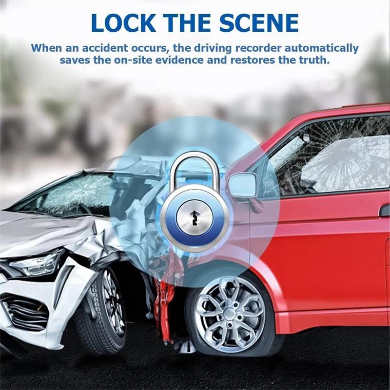 Zrcadlo Dash Cam Fhd Duální objektiv DVR do auta Přední a zadní Video Noční rekordér 170° Širokoúhlý 24h Monitorování parkování