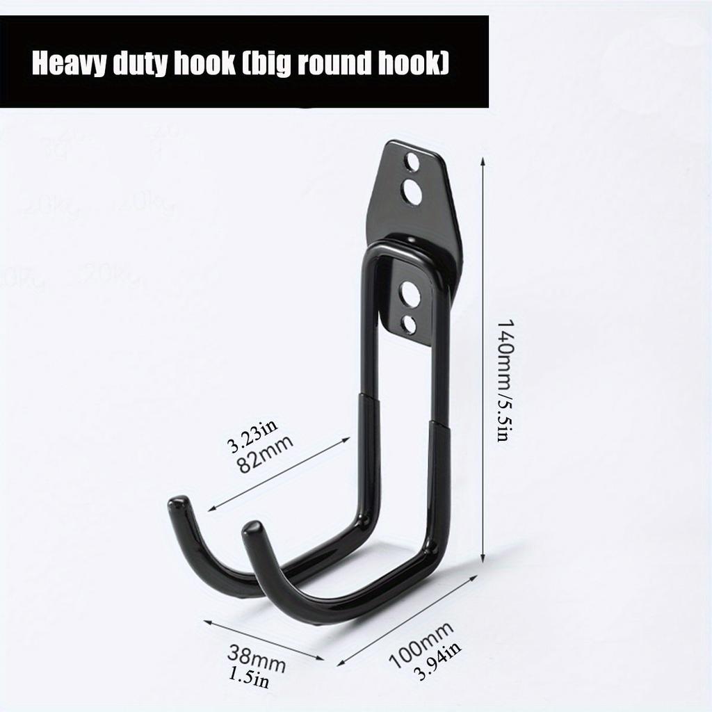 1PC Garage Storage Utility Hooks, Garage Garden Tool Organizer, Hanging Utility Wall Mount Hooks, Heavy Duty Tool Storage Organizer