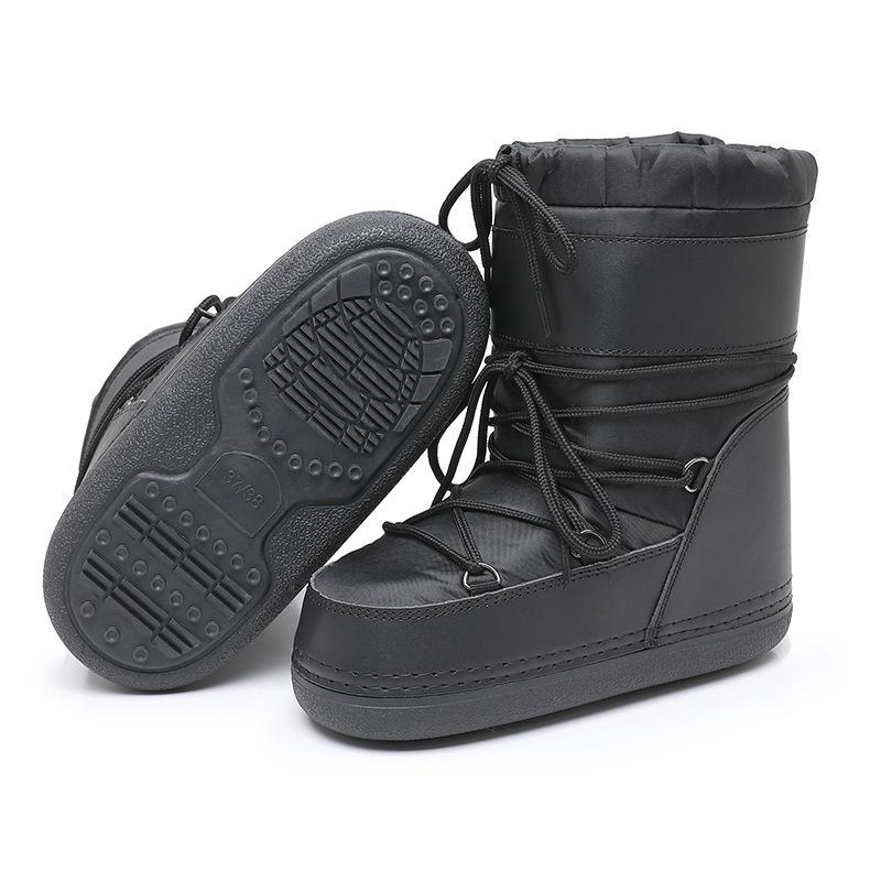Bottes d'espace Ins Wind Imperméables et Antidérapantes en Tissu Nouvelle Longueur Courte Épaissies Chaudes Neige