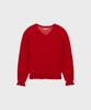 Alkialka V-Neck Frill Knit (Red)