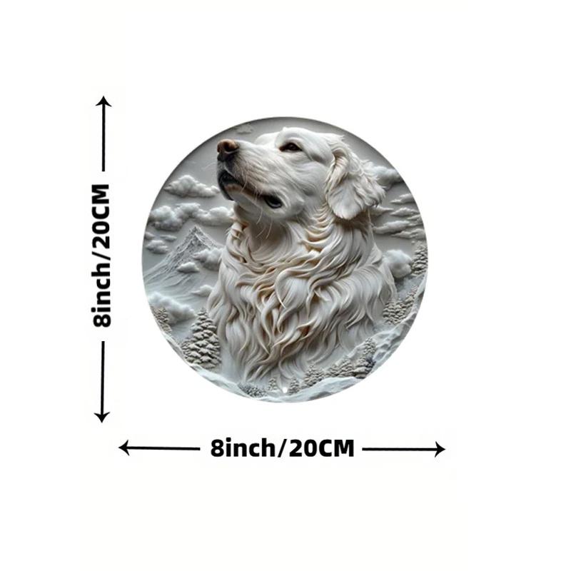 Wood Great Pyrenees Dog Wooden Sign Art, Weather Resistant Decor for Home and Outdoor Use, Textured Quality Pet Design for Door, Wall, Home, Room