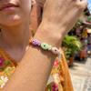 Bracciale in Ceramica Pesce Bohemien Colorato per Donna Bracciale Elastico Estensibile con Perline Portafortuna Gioiello Unico da Spiaggia Regalo