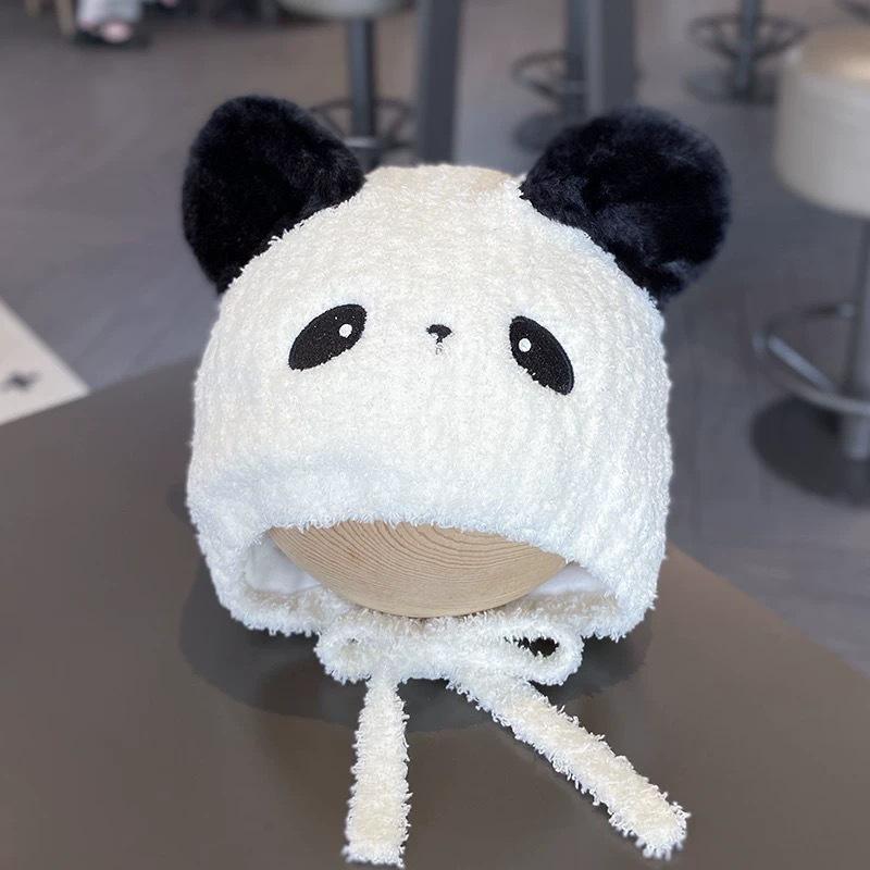 

Cute Panda Rabbit Baby Hat Winter Kids Scarf One Piece Cap Balaclava Headgear Warm Thicken Windproof Ear Protection Hat A11