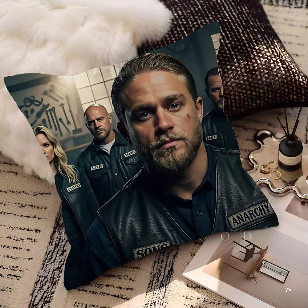 Crime Tv Sons Of Anarchy Pillow Cushion Cover Pillowcase Living Room Sofa Home Decor Customized