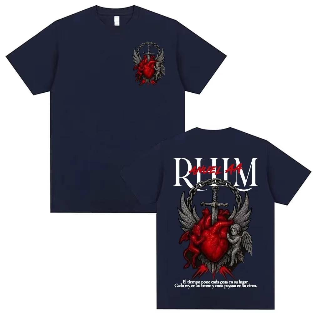 Rapper Anuel AA Rhlm 2 Album Tour Graphic Tshirt Mens Clothing Hip Hop Springsummer Short Sleeve Top ONeck Comfort Tshirt