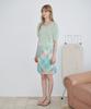 SINOON Check Printed Midi Skirt (Mint)