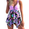 New Women's Summer Fashion Print Skirt Split Independent Pants Large Swimwear