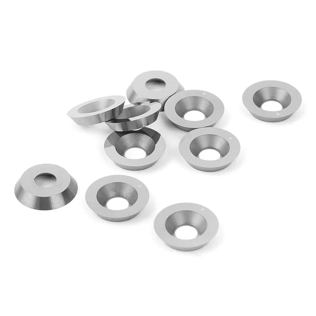10 sztuk 16mm okrągłe wkładki z węglika frezy noże ostrza pasuje do DIY tokarka toczenie drewna Finisher Hollower narzędzie 30 stopni