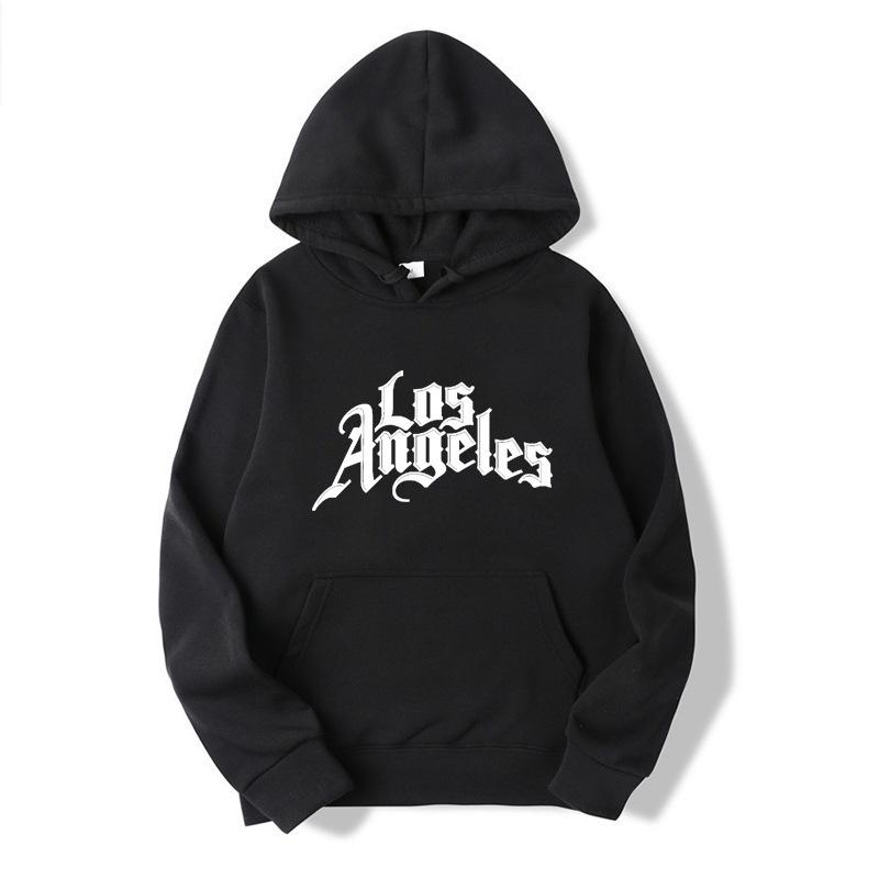 Cross Los Angeles Print Sweatshirts - European Size, Men’s Loose Fit