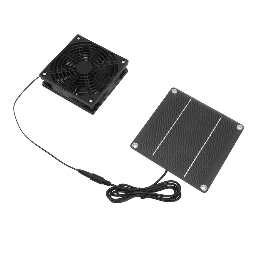 Solar Panel Fan Kit Monocrystalline Silicon 2200RPM Solar Exhaust Fan with Protective Cover for
