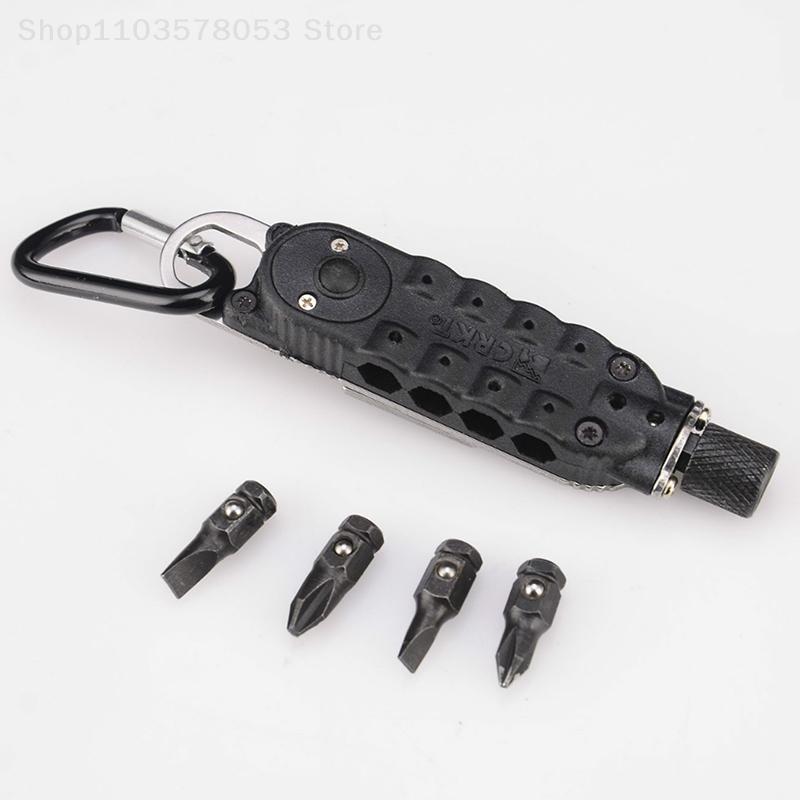 Mini Screwdriver Outdoor EDC Keychain Shape Screwdrivers Portable Multifunctional Steel Repair Combination Tools