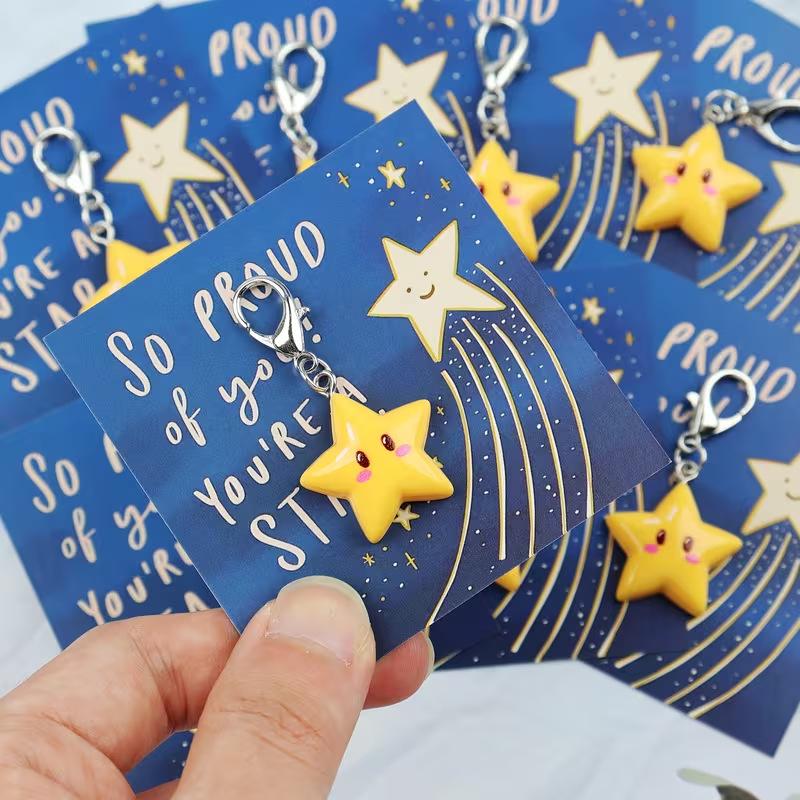 

Stars Yellow Pink Stars Keychain Chubby Chubby Milk Yellow Star Keychain Creative Home Decoration 1 PC