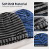 Soft Warm Striped Knit Beanie Cold Proof Slouchy Knitted Hat Autumn Winter Skullcap  Men Women