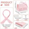 12sets Wedding Favors Candy Box DIY Set including 1 Sheet Craft Papar 1Pc Ribbon 1Pc Beaded Handle 2 Pairs Round Hook & Loop