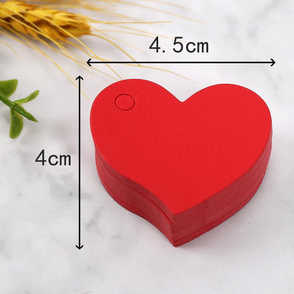 

100pcs Heart Shaped Cards Blank Cards Label Kraft Paper Hanging Decoration Hand Gift Hanging Tag DIY Crafts 100pcs
