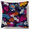 Pc Short Plush Decorative Pillowcase with Graffiti Art Journal Seamless Pattern  Modern Teacher Classroom Street School Appar