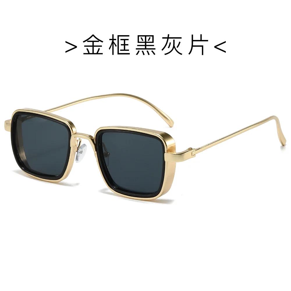 New Stylish Retro Brand Shades Men Women Sun Glasses Square Vintage Metal Steampunk Sunglasses UV400 Gafas De Sol
