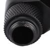 Water Cooling Fitting 360 Degree Rotating Computer WaterCooled AntiDropping Hard Tube Connector(Black )
