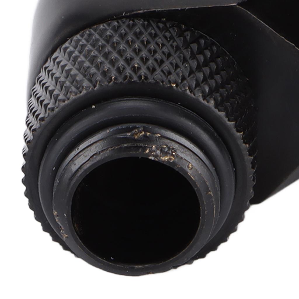 Water Cooling Fitting 360 Degree Rotating Computer WaterCooled AntiDropping Hard Tube Connector(Black )