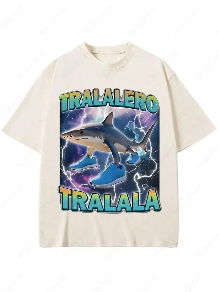 Tralalero Tralala Funny Shark Meme T-shirt Gifts Women's Fashion Gothic Vintage T-shirts Casual T Shirt