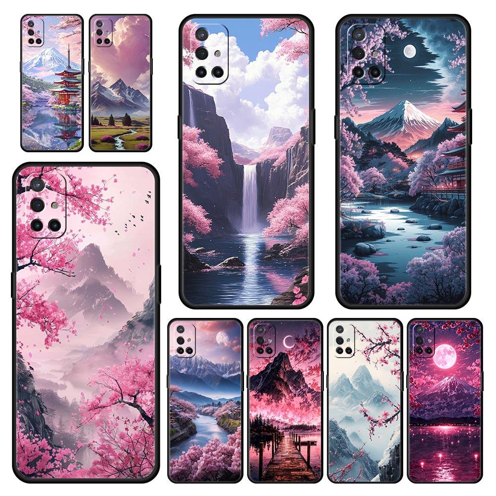 Pink Sunset Mountain Phone Case For Oneplus 13R 13 12R 11 10T 10R Nord N100 N200 N10 10 9 9R 9RT CE 3 2 Z Pro 5G Soft TPU Cover
