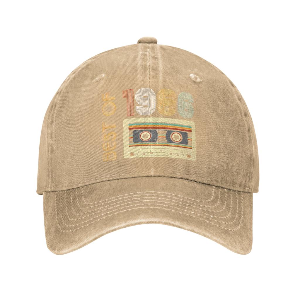 Vintage 1986 Made In 1986 40th Birthday 40 Years Old Casual Baseball Cap For Men Summer Fishing Trucker Hat Fashion Snapback Cap