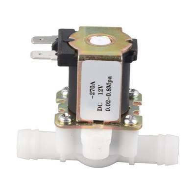 Valvola elettromagnetica in plastica DC12V OD12mm normalmente chiusa, interruttore di flusso di ingresso dell'acqua
