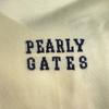 Pearly Gates Made In Japan Border Golf Long Sleeve V-neck Cotton Knit Sweater Men's Used