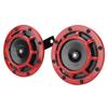 12V Pair Horn Red Compact Super Tone Loud Blast 139‑170DB Universal for Motorcycle Car