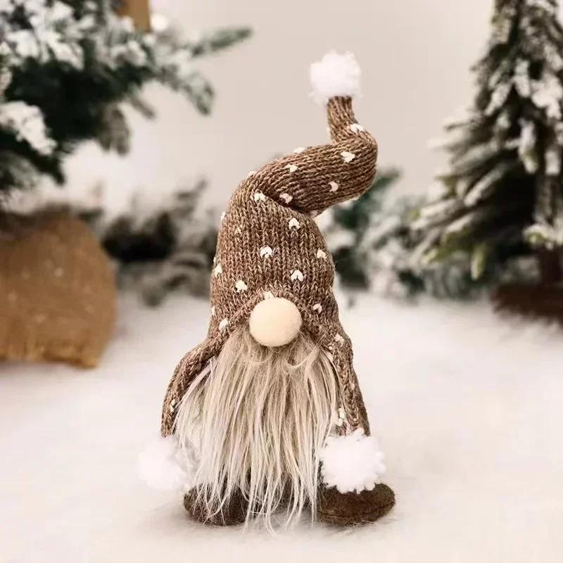 New Christmas Gnomes Plush Doll Pendant Santa Faceless Doll Xmas Gonk Dwarf Elf Decoration Gifts New Year Household Decorative