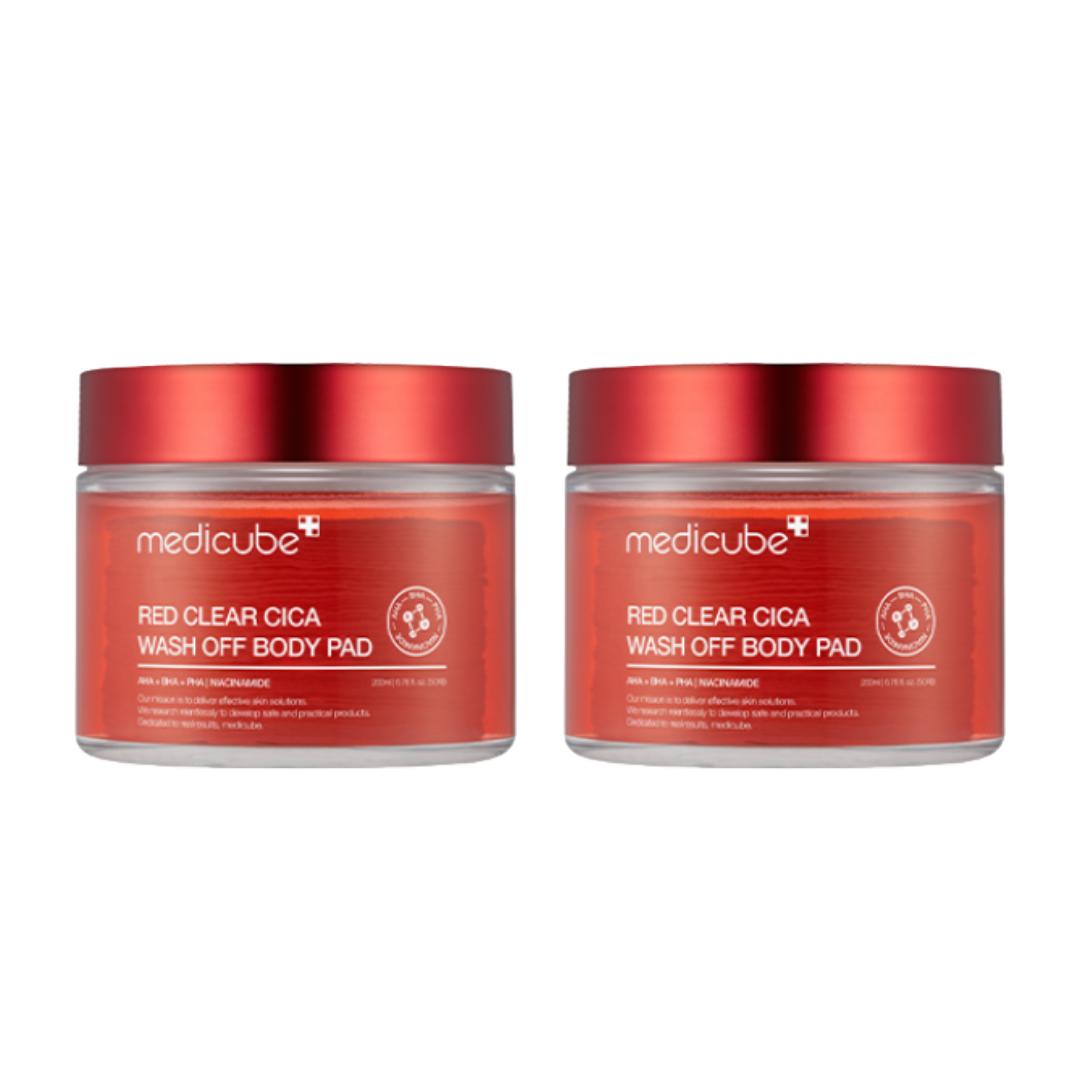 Medicube Red Clear Cica Смываемый Пад для Тела 50 шт (200мл) (3 варианта) #50 pads (200ml) x 2pcs